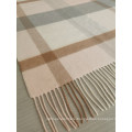 High quality hot selling pure wool plaid shawl